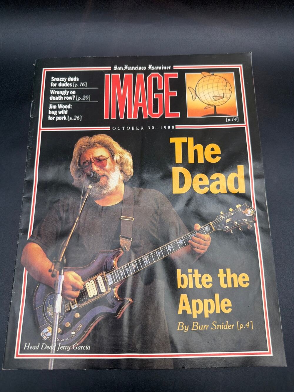 Jerry Garcia Grateful Dead IMAGE Magazine Oct 30 1988 San Francisco Examiner